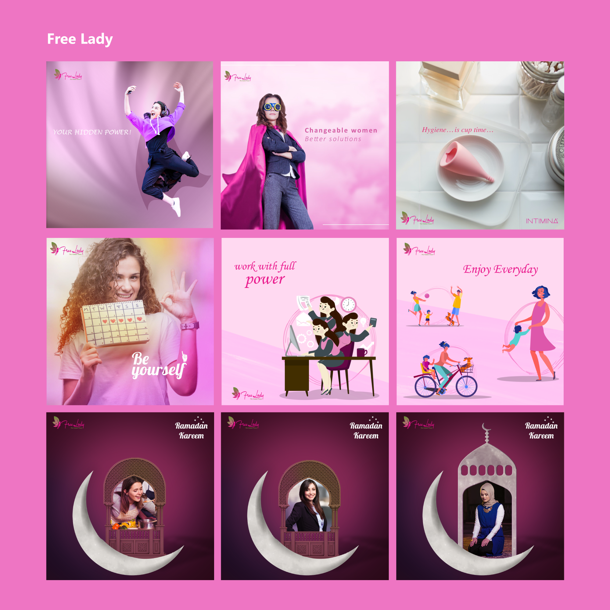 Social Media Designs für Free Lady im Jahr 2020